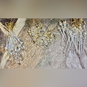 Oriental Trading Iridescent Teardrop and Dove Ornament Set